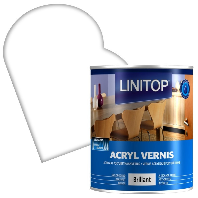 Vernis pour meuble Acryl brillant 0,75 L LINITOP