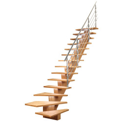 Rampe d'escalier en aluminium 1/4 tournant SOGEM Gomera Kalea | SOGEM