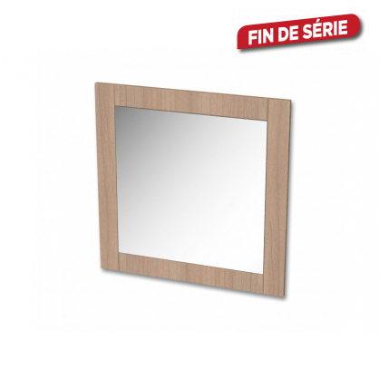 Miroir Frames chêne rustique 80 x 80 x 2 cm
