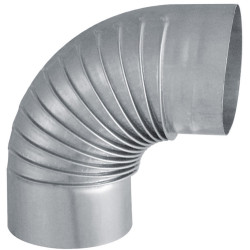 Coude 90° aluminié-galvanisé Ø 125 mm EUROTIP