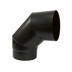 Coude 90° émaillé noir Ø 125 mm EUROTIP – Raccord Cheminée | EUROTIP