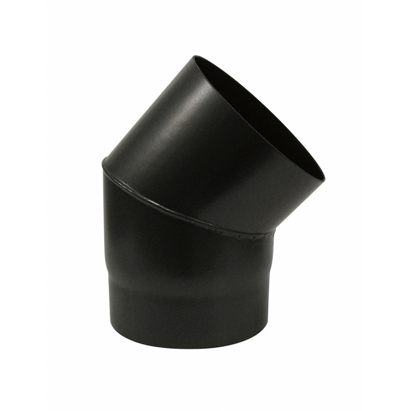 Coude 45° émaillé noir Ø 125 mm EUROTIP