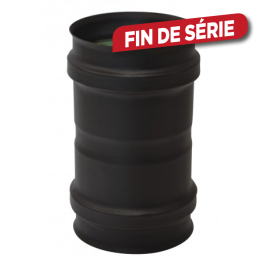 Adaptateur F/F pour poêle à pellets noir Ø 100 mm EUROTIP