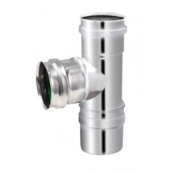 Té 90° poêle à pellets inox Ø 80 mm | EUROTIP