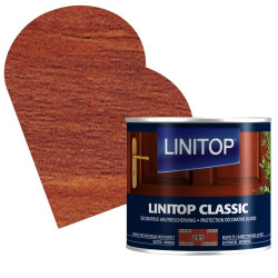 Lasure Classique Acajou 0,5 L LINITOP – Protection du bois | LINITOP