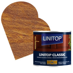 Lasure Classique Chêne Moyen 0,5 L LINITOP – Protection du bois | LINITOP
