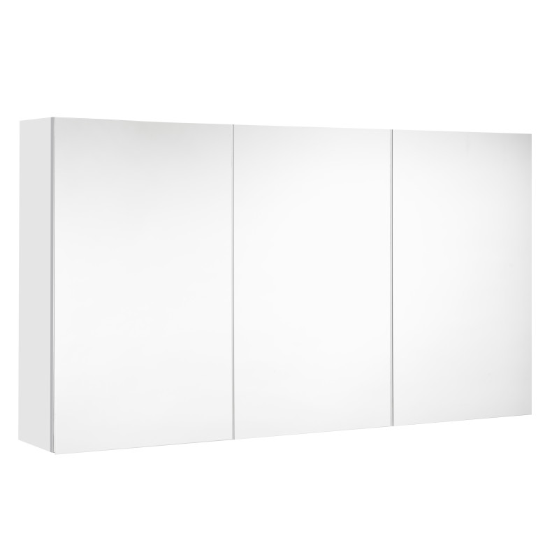 Armoire de toilette Look avec 3 portes blanc brillant 120 cm ALLIBERT