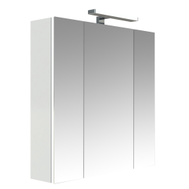 Armoire de toilette Juno avec 3 portes blanc brillant 80 cm ALLIBERT