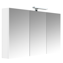 Armoire de toilette Juno avec 3 portes blanc brillant 120 cm ALLIBERT
