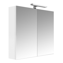 Armoire de toilette Juno avec 2 portes blanc brillant 80 cm ALLIBERT
