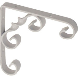 Console fer ornements blanche 25x25cm – Élégance murale | TEKNIBOX