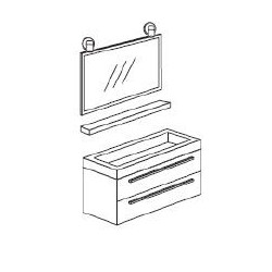 Ensemble salle de bain Force gris 100cm – Élégance | DIFFERNZ

