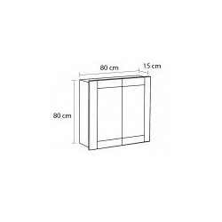 Armoire de toilette Frames chêne rustique 80cm | TIGER
 Armoire de toilette Frames chêne rustique 80cm | TIGER