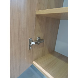 Colonne de salle de bain Lenca cerisier miel et noir 35 cm ONDÉE