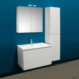 Ensemble de salle de bain Joëlle avec armoire miroir blanc 80 cm VAN MARCKE