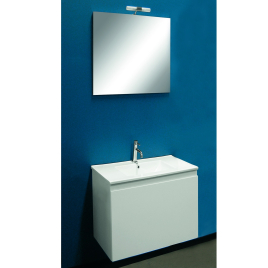 Ensemble de salle de bain Joëlle avec miroir blanc 80 cm VAN MARCKE