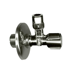 Robinet d'arrêt équerre avec rosace 1/2" SCHELL