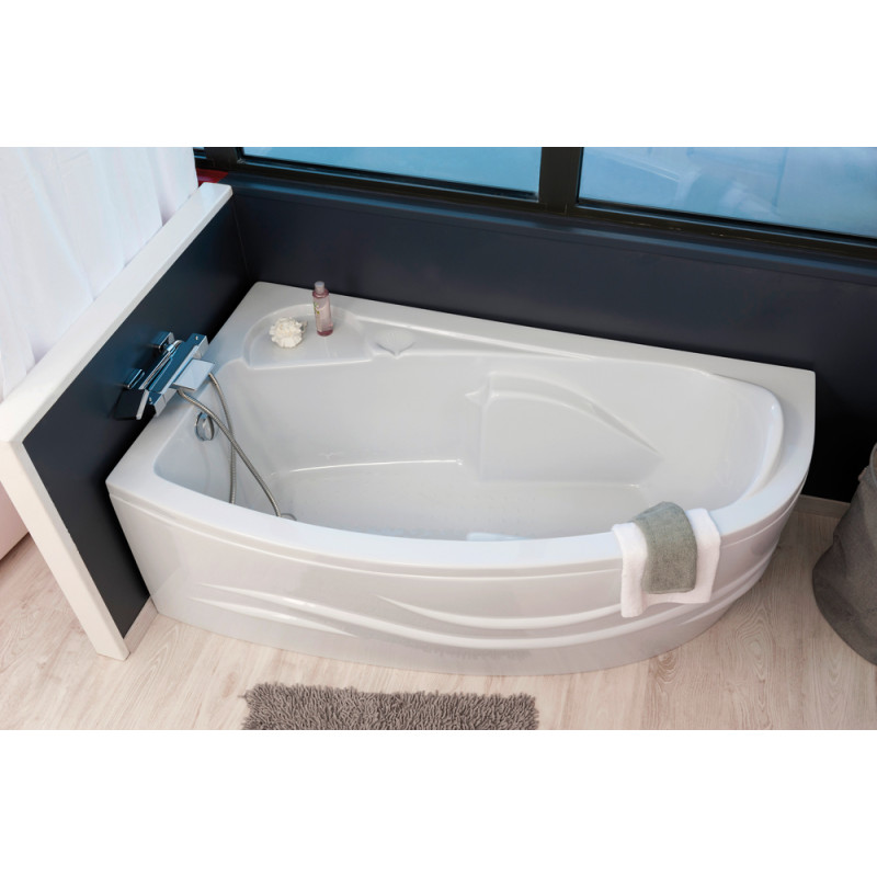 Baignoire asymétrique Fany gauche 160 x 90 cm ONDÉE