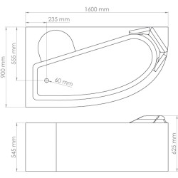 Tablier de baignoire Fany droit 160 cm ONDÉE