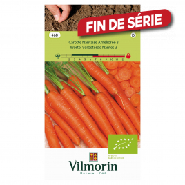 Semences de carotte Nantaises améliorées 3 (Bio) VILMORIN