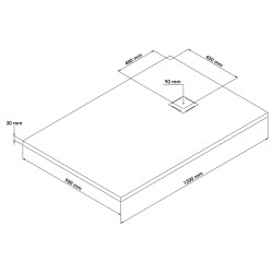 Receveur de douche Naturo bois rectangle 90 x 120 cm ONDÉE