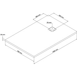 Receveur de douche Naturo bois rectangle 90 x 140 cm ONDÉE