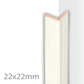 Moulure d'angle blanc structuré 22 x 22 mm 260 cm