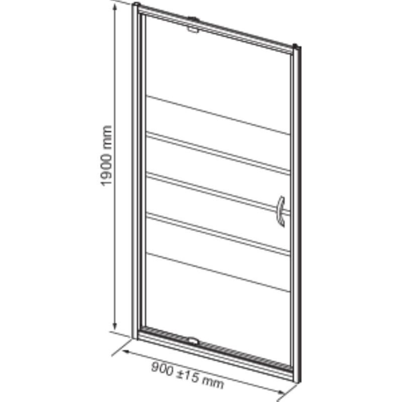 Porte de douche pivotante blanche Shiva 90 x 190 cm ONDÉE Porte de douche pivotante blanche Shiva 90 x 190 cm ONDÉE