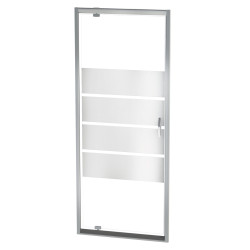 Porte de douche pivotante chrome Shiva 80 x 190 cm ONDÉE Porte de douche pivotante chrome Shiva 80 x 190 cm ONDÉE