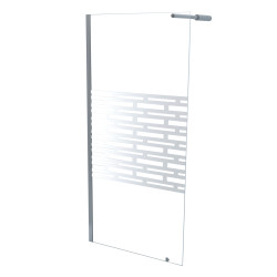 Paroi de douche avec sérigraphie Cariba 100 x 210 cm ONDÉE Paroi de douche avec sérigraphie Cariba 100 x 210 cm ONDÉE