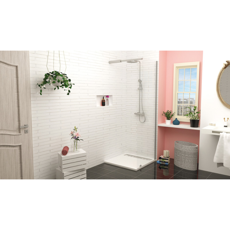 Paroi de douche trnasparente Cariba 80 x 210 cm ONDÉE Paroi de douche trnasparente Cariba 80 x 210 cm ONDÉE