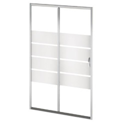 Porte de douche coulissante chrome Shiva 120 x 190 cm ONDÉE Porte de douche coulissante chrome Shiva 120 x 190 cm ONDÉE