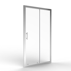 Porte de douche coulissante chrome Ekla 100 x 185 cm ONDÉE Porte de douche coulissante chrome Ekla 100 x 185 cm ONDÉE