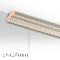 Moulure de finition teak atlantique 24 x 24 mm 260 cm