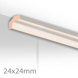 Moulure de finition allure gris blanc 24 x 24 mm 260 cm