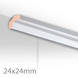 Moulure de finition blanc candela 24 x 24 mm 260 cm