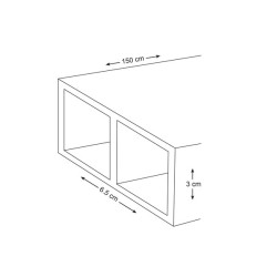 Profilé en aluminium 150x6,5x3 cm TOOLLAND – Polyvalent | TOOLLAND Profilé en aluminium 150x6,5x3 cm TOOLLAND – Polyvalent | TOOLLAND