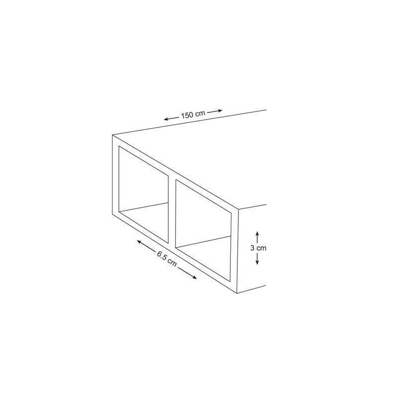 Profilé en aluminium 150x6,5x3 cm TOOLLAND – Polyvalent | TOOLLAND Profilé en aluminium 150x6,5x3 cm TOOLLAND – Polyvalent | TOOLLAND