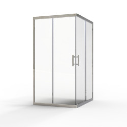 Porte de douche d'angle coulissante Ekla 90 x 90 x 185 cm ONDÉE Porte de douche d'angle coulissante Ekla 90 x 90 x 185 cm ONDÉE