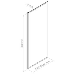 Paroi de douche fixe Ekla 90 x 185 cm ONDÉE Paroi de douche fixe Ekla 90 x 185 cm ONDÉE