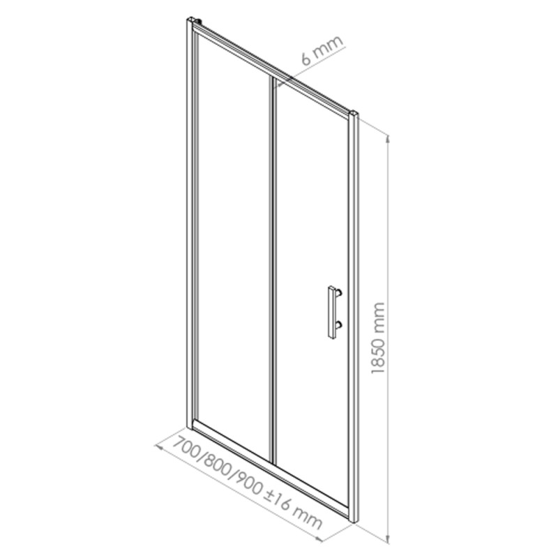Porte de douche pliante Ekla 70 x 185 cm ONDÉE Porte de douche pliante Ekla 70 x 185 cm ONDÉE