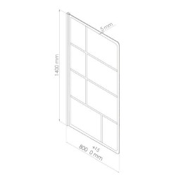 Paroi de baignoire noire Fabrilia 80 x 140 cm ONDÉE