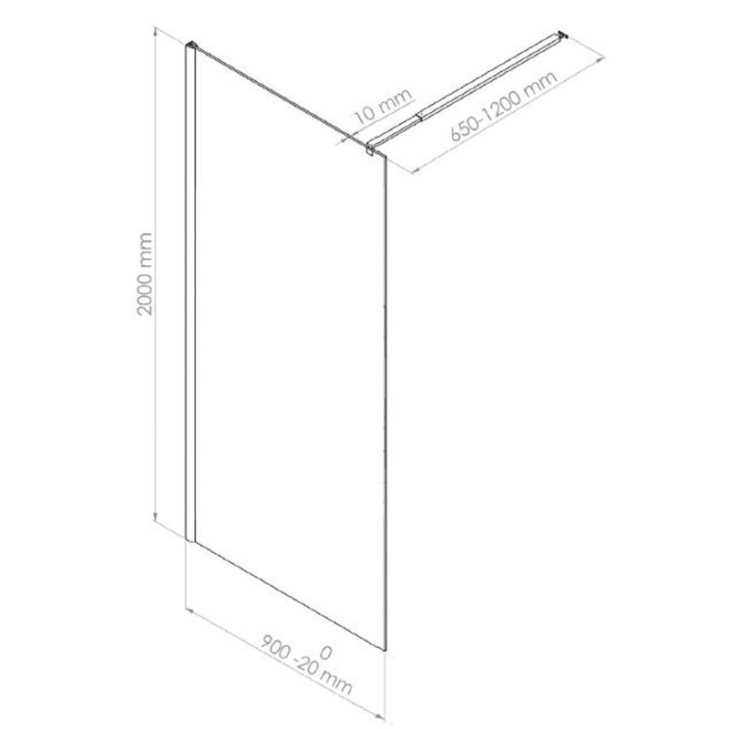 Paroi de douche transparente Alea 90 x 200 cm ONDÉE Paroi de douche transparente Alea 90 x 200 cm ONDÉE