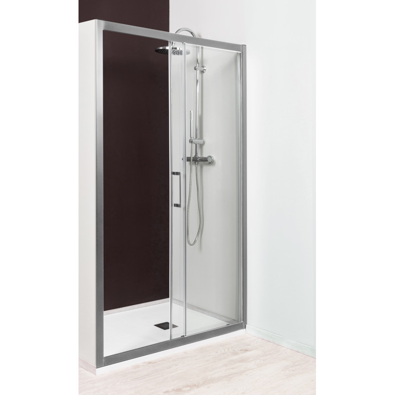 Porte de douche coulissante chrome Napa 120 x 195 cm ONDÉE Porte de douche coulissante chrome Napa 120 x 195 cm ONDÉE