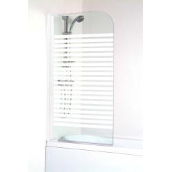 Paroi de baignoire avec sérigraphie Ica 80 x 140 cm ONDÉE