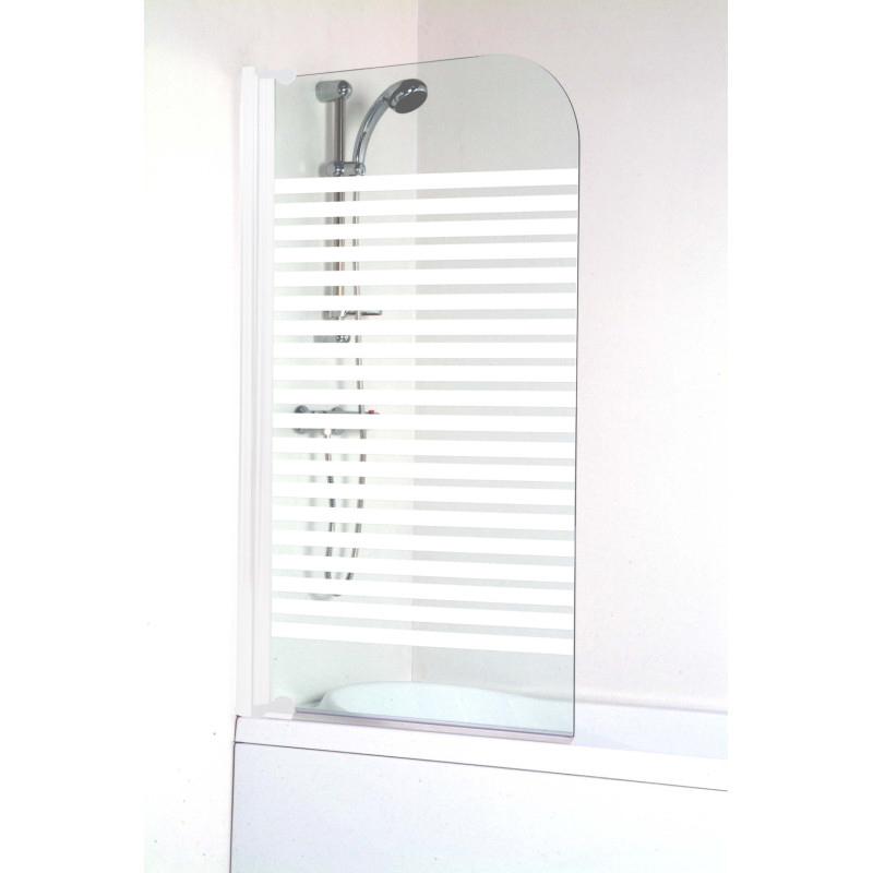 Paroi de baignoire avec sérigraphie Ica 80 x 140 cm ONDÉE