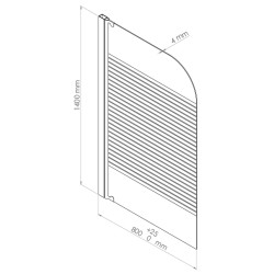 Paroi de baignoire avec sérigraphie Ica 80 x 140 cm ONDÉE