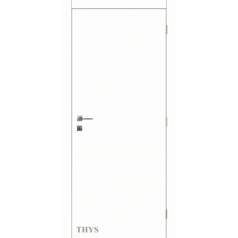 Bloc-porte fini S63 Laminado lisse Platina blanc tubulaire 83 x 201,5 cm THYS