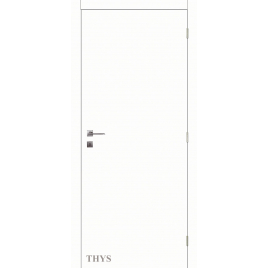 Bloc-porte fini S63 Laminado lisse Platina blanc tubulaire 78 x 211,5 cm THYS