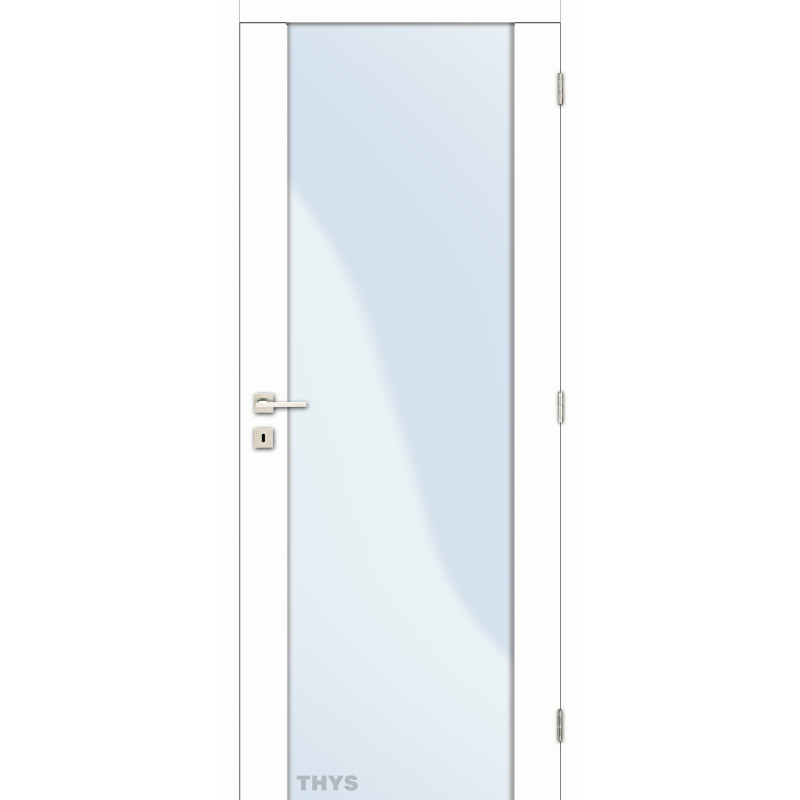 Bloc-porte à peindre S5 verre clair 78 cm THYS